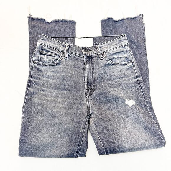 Mother The Insider Crop Step Chew Pedal to the Metal Destoyed Denim Jean Size 24 - Picture 2 of 10